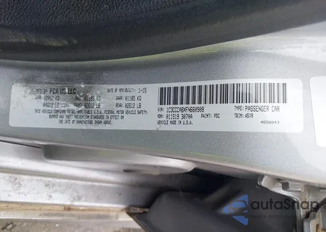 2015 Chrysler 200 Limited from USA, damaged, VIN 1C3CCCABXFN660908